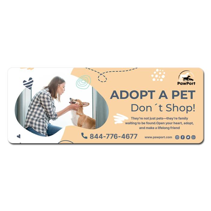 2.75x7 Inch Custom Full Color Magnets