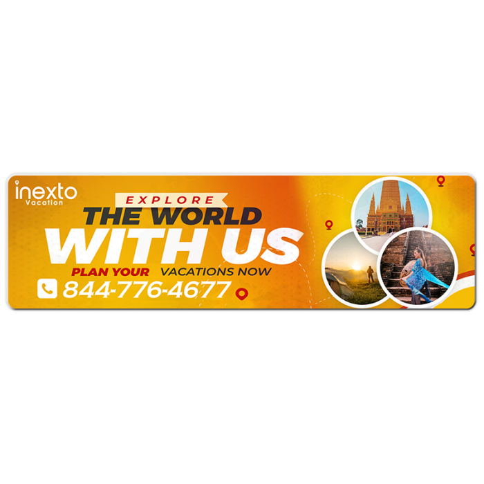 Custom 2x7 Inch Full Color Magnets