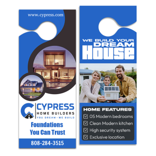 3.5x8.5 Inch Full Color Double Sided Door Hangers - 14 pt