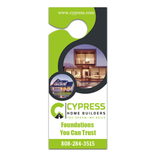 3.5x8.5 Inch Full Color One Sided Door Hangers - 14 pt