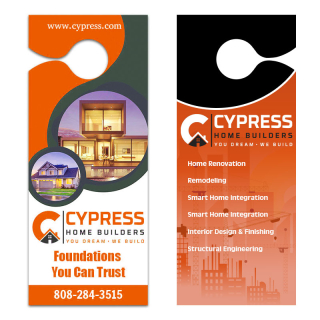 3.5x8.5 Inch Full Color Double Sided Door Hangers - 16...