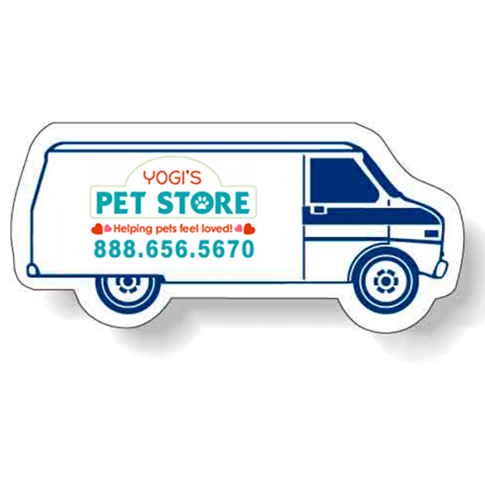 3.12x1.43 Inch Custom Van Shaped Magnets