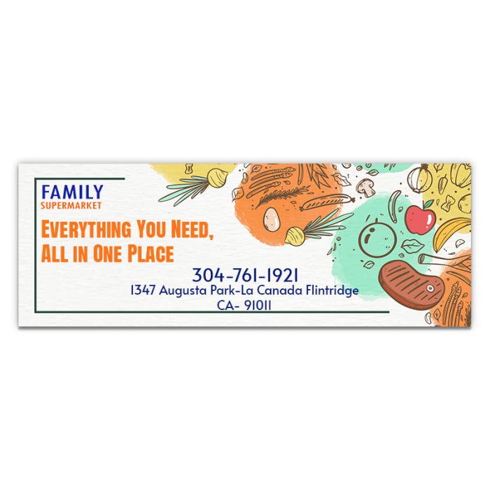 3.25x9 Inch Custom Full Color Magnets