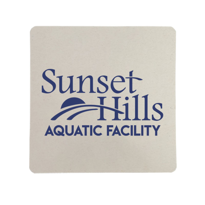 3.5 Inch Square Customized 40pt Lightweight Pulp Board Coasters