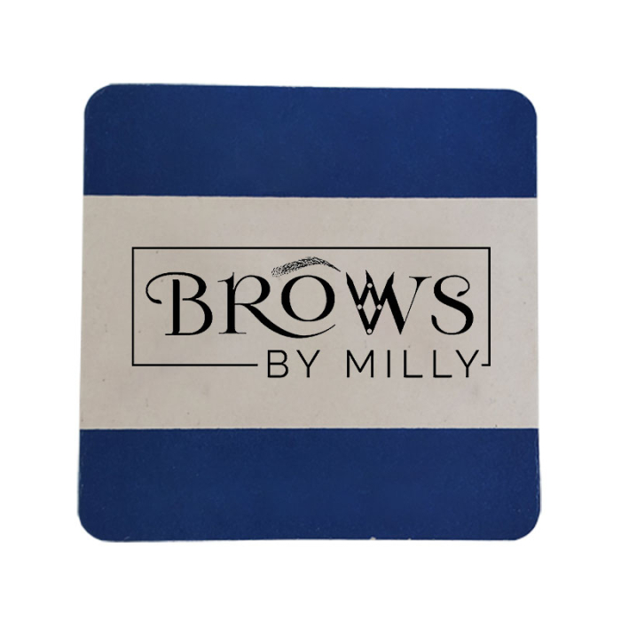 3.5 Inch Square Personalized 80pt Heavyweight Pulp Board Coasters