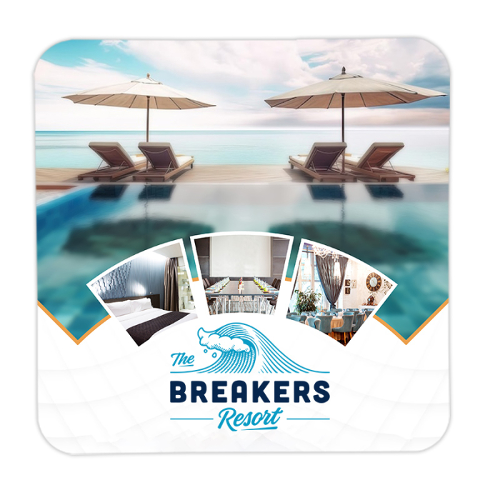 3.5 Inch Square Promotional 80pt Full Color Pulp Board Paper Coasters