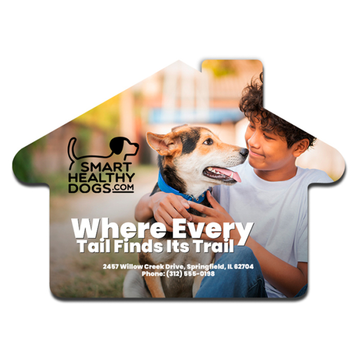 3.5x2.5 Inch Custom Printed House Shaped Magnets
