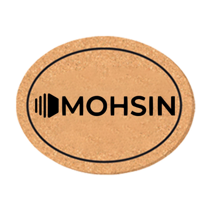 3.5x4.5 Inch Customized Oval Shape Solid Cork Coasters