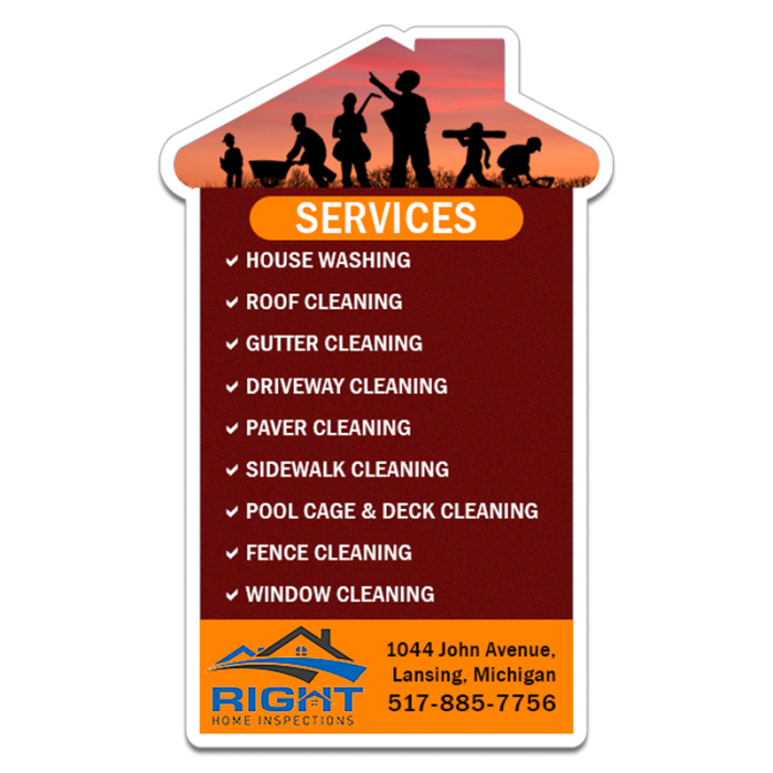 3.75x6.125 Inch Custom House Shaped Magnets