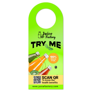 3x7.5 Inch Full Color One Sided Bottle Hangers - 16 pt