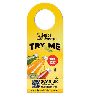 3x7.5 Inch Full Color One Sided Bottle Hangers - 14...