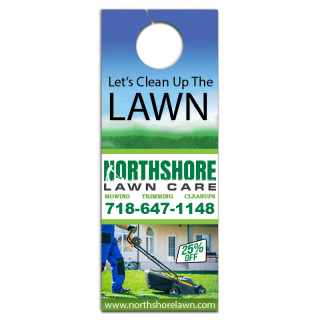 4.25x11 Inch Full Color One Sided Door Hangers - 14 pt