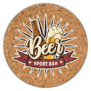 4.5 Inch Full Color Square Cork Coasters