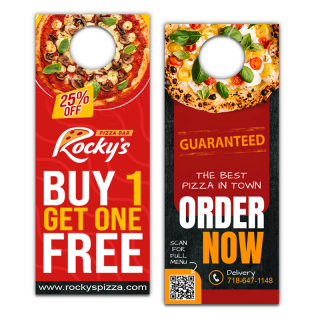 4.5x11 Inch Full Color Double Sided Door Hangers - 14...
