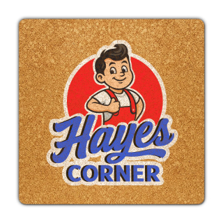 4 Inch Full Color Square Cork Coasters