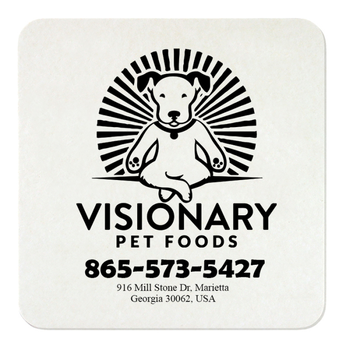 4 Inch Square Promotional 80pt Heavyweight Pulp Board Coasters