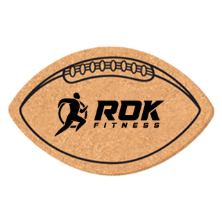 4.25x5.25 Inch Football Shape Solid Cork Coasters