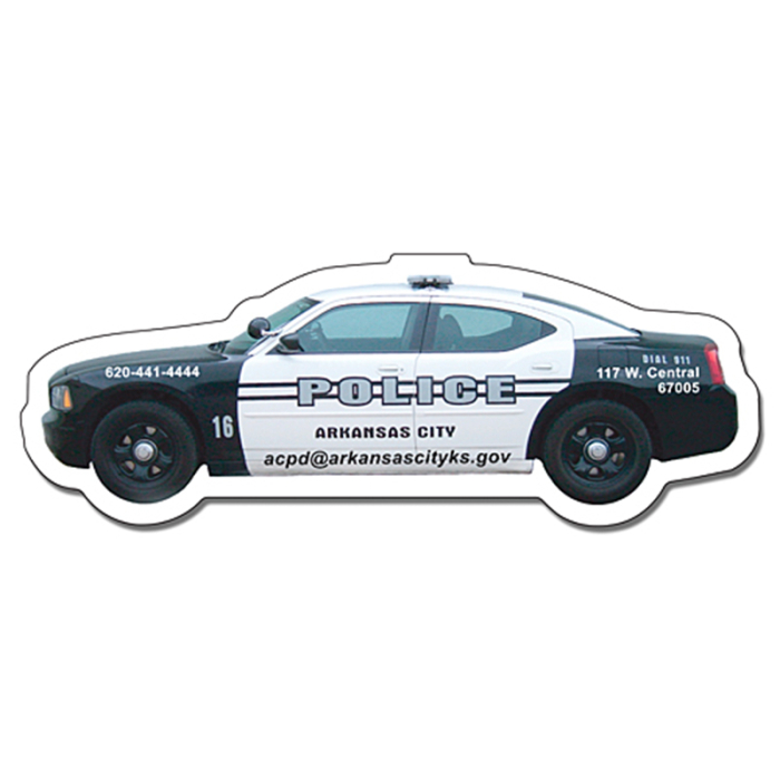 4.5x1.65 Inch Custom Police Car Shaped Magnets