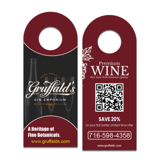 4x10 Inch Full Color Double Sided Bottle Hangers - 14...