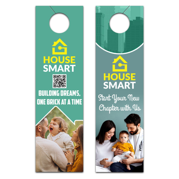 4x14 Inch Custom Full Color Double Sided Door Hangers - 16 pt