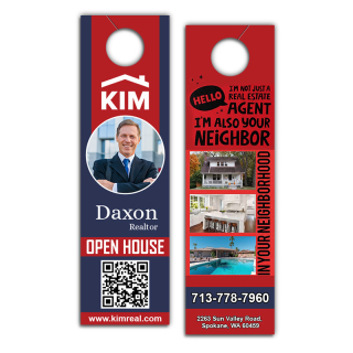 4x14 Inch Full Color Double Sided Door Hangers - 14 pt