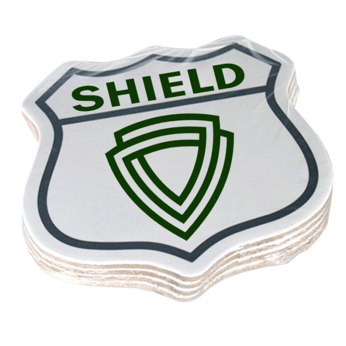 4x4 Inch Customized Shape Deluxe Coasters with Cork Lining