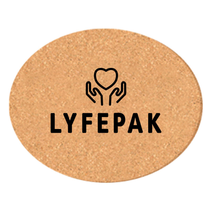 4x5 Inch Promotional Oval Shape Cork Coasters