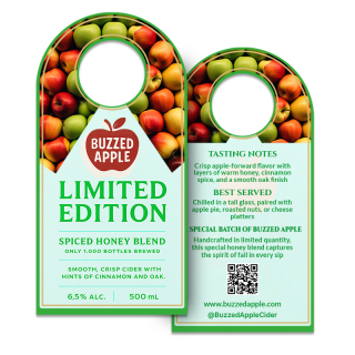 4x8 Inch Full Color Double Sided Bottle Hangers - 14...