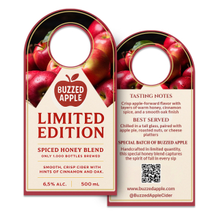 4x8 Inch Full Color Double Sided Bottle Hangers - 16...