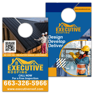 5.25x8.5 Inch Full Color Double Sided Door Hangers -...