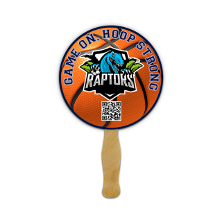 5 Inch Circle Full Color One Sided Mini Hand Fans -...