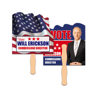 5x5 Inch Flag Shape Full Color Double Sided Mini Hand...