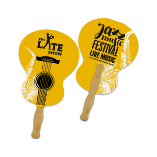 5x5 Inch Guitar Shape Full Color Double Sided Mini Hand...