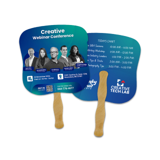 5x5 Inch Hourglass Full Color Double Sided Mini Hand Fans...