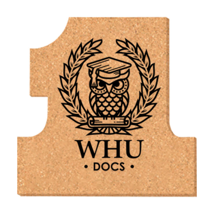 5x5 Inch Personalized Number 1 Shape Cork Coasters