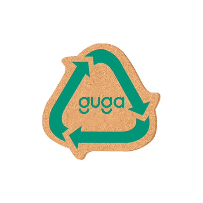 5x5 Inch Recycle Shape Sign Custom Cork Coasters