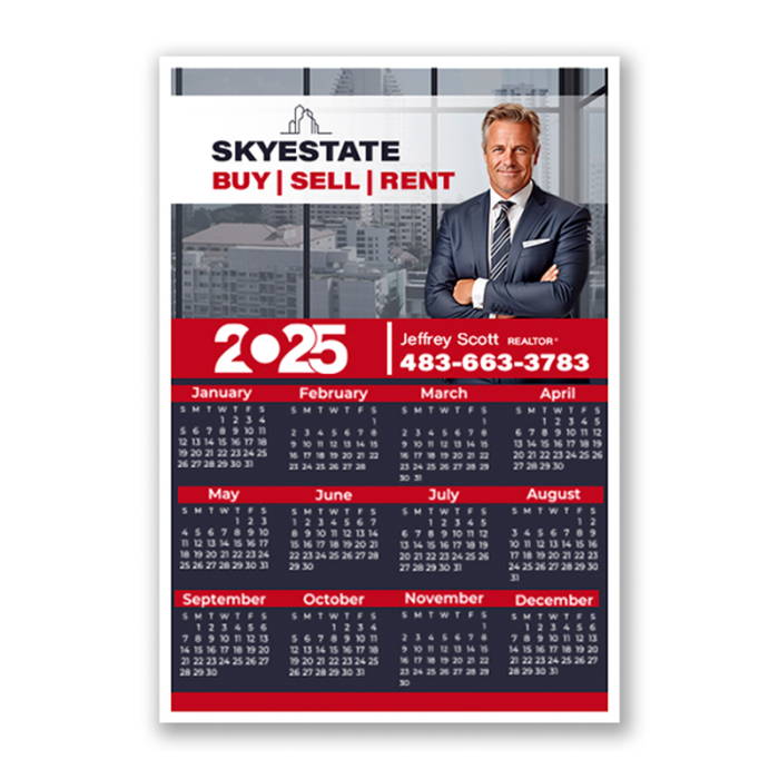 5x7.25 Inch Custom Magnetic Refrigerator Calendars Magnets