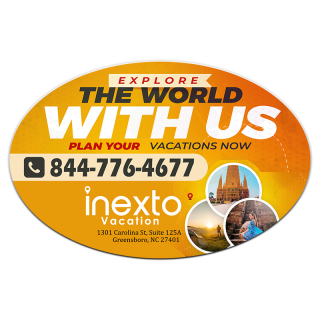 6.5x4.25 Inch Full Color Oval Magnets