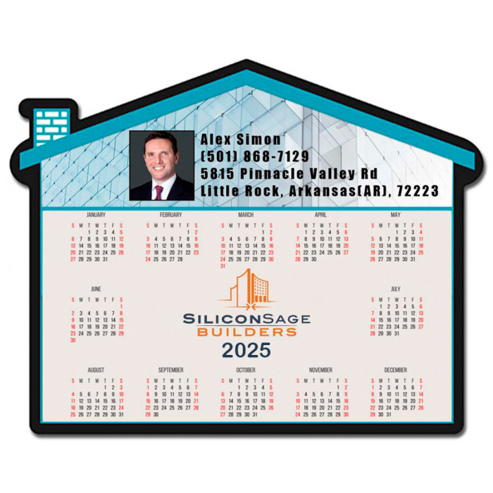 6x4.75 Inch Custom House Shaped Magnets
