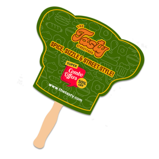 8x8 Inch Chef Hat Shape Full Color One Sided Hand...