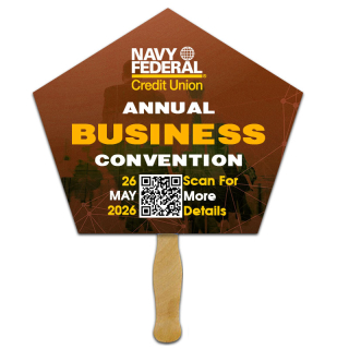 8x8 Inch Church Shape Full Color One Sided Hand Fans...