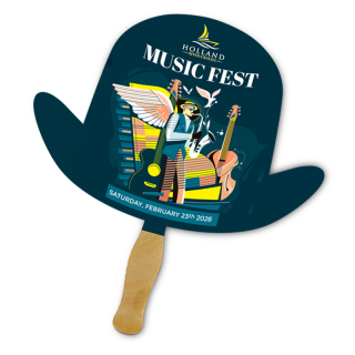 8x8 Inch Derby Hat Shape Full Color One Sided...