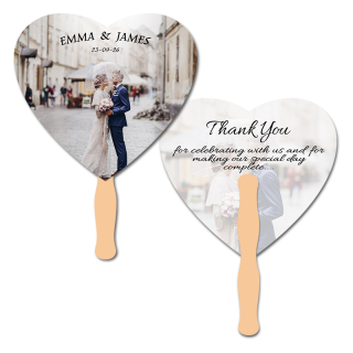 8x8 Inch Heart Shape Full Color Double Sided Hand...