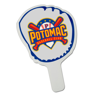 Budget Baseball Glove Shaped Hand Fans - One Side
