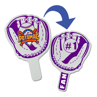 Budget Baseball Glove Shaped Hand Fans - Two Side