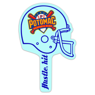 Budget Football Helmet-Shaped Hand Fans - One Side