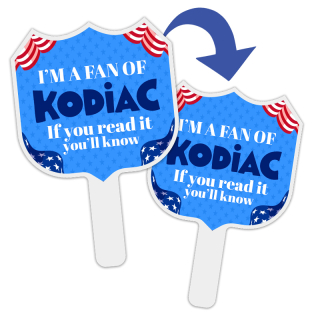 Budget Interstate Sign Shaped Hand Fans - Two...