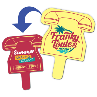 Budget Telephone Shaped Hand Fans - Two Side