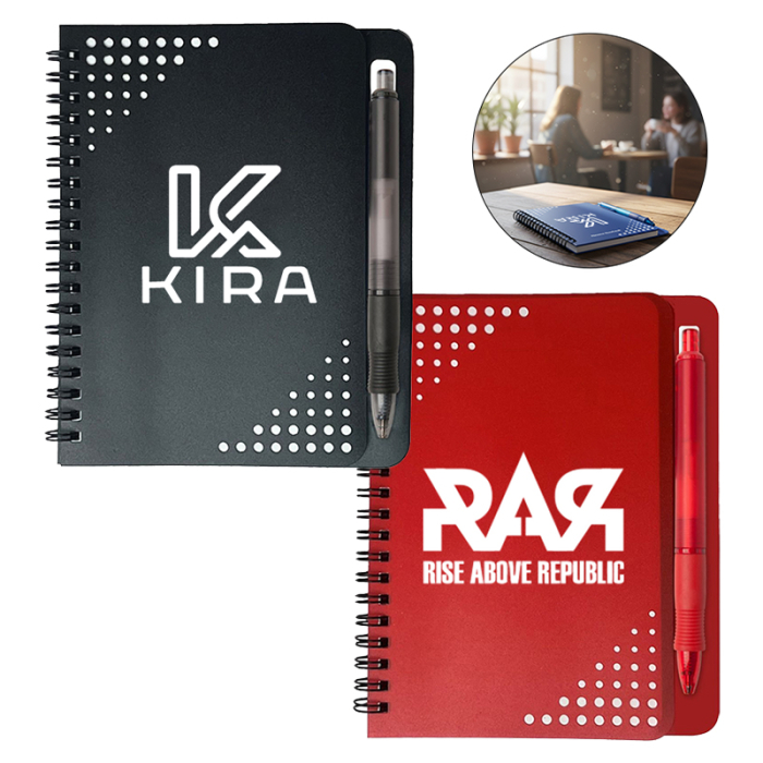 Custom 5 x 7 Inch Havana Notebooks with Pen