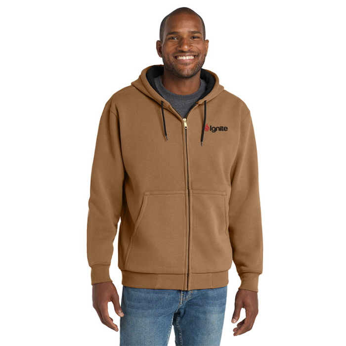 Custom Imprinted CornerStone® Heavyweight Full-Zip Hooded Sweatshirts with Thermal Lining